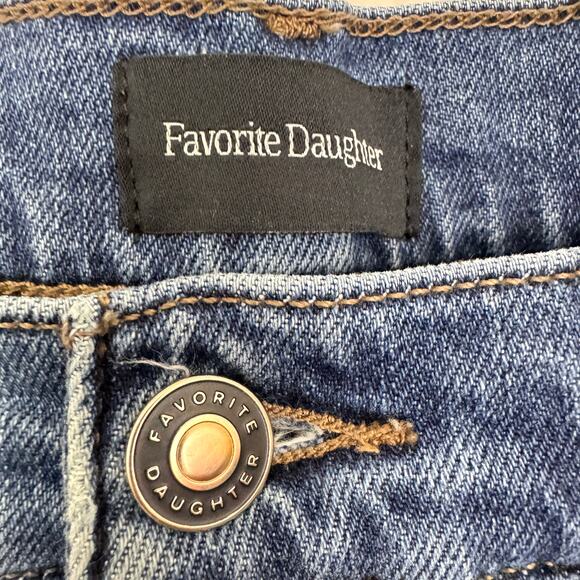 Favorite Daughter Womens Valentina High Rise Denim Jeans Sz 28 Split Cuff Blue - Picture 2 of 9
